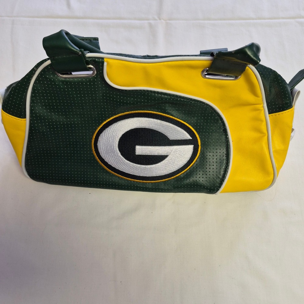 Green Bay Packers Womens Mini Barrel Bag Purse Green Yellow NFL Football Fan